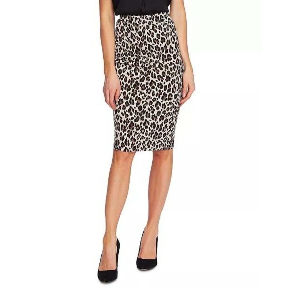 vince camuto S cheetah animal‎ spotted print pencil skirt church office vacation